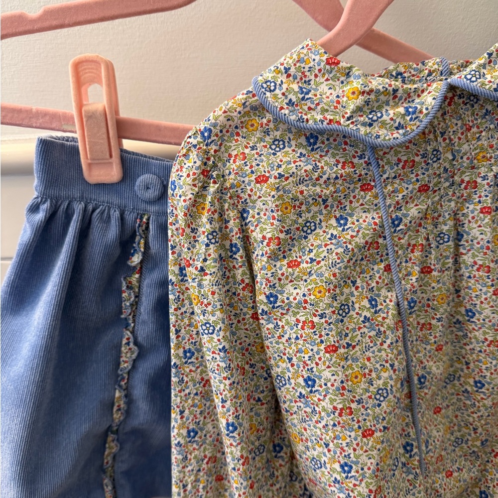 Floral Blouse and Skirt Set